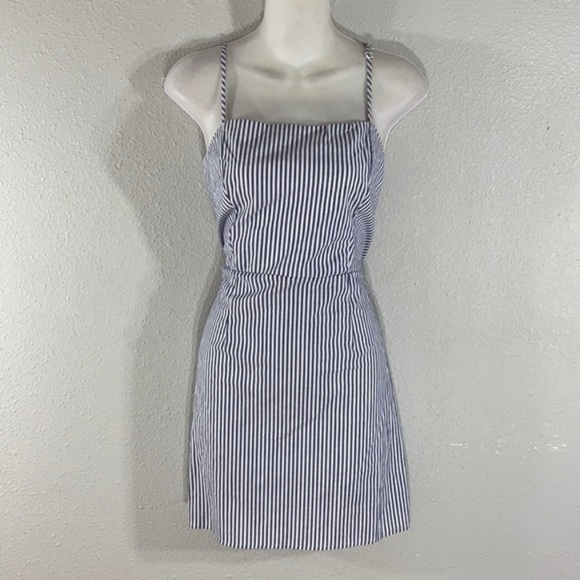 NWT Kendall + Kylie blue white stripe dress - Picture 3 of 10
